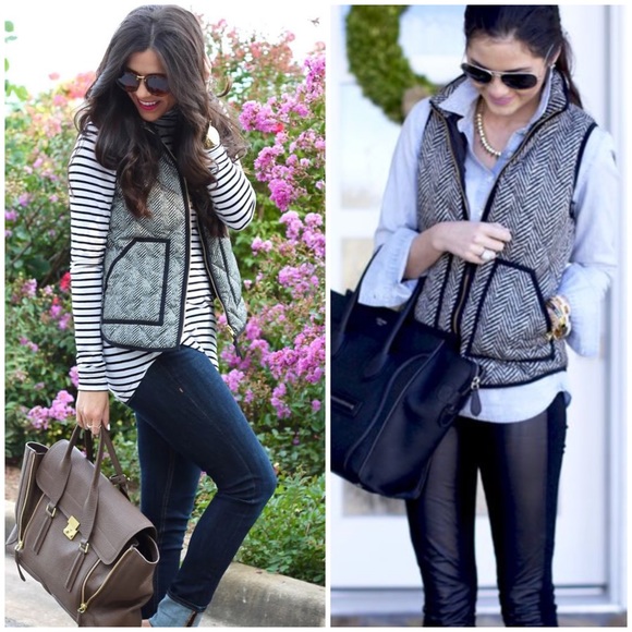 J. Crew 2012 Quilted Puffer Herringbone Vest XXS - Picture 1 of 15